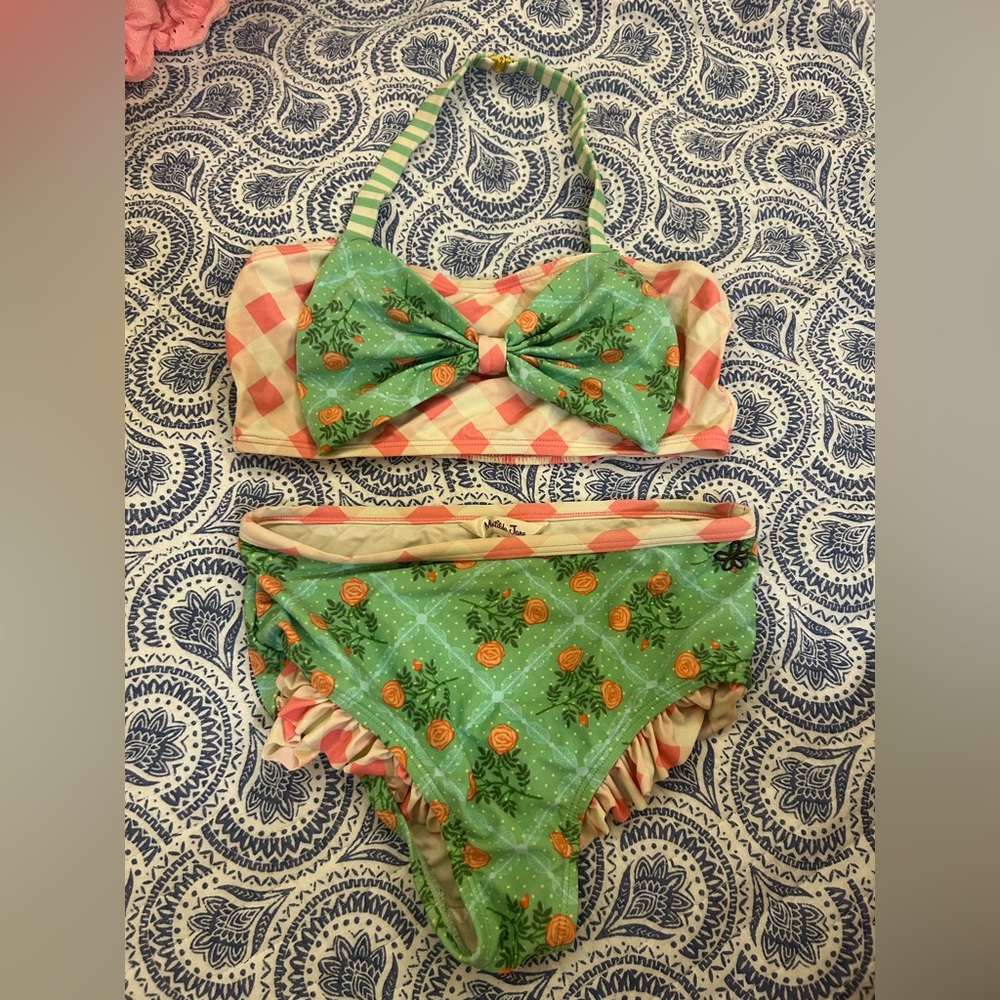Matilda Jane Green and Orange Floral Swimwear